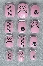 Adhesive False Nails for Kids 'Cats', 971 - Deni Carte Tipsy Kids — photo N6