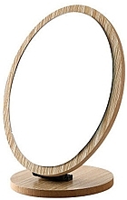 Wooden Oval Mirror with a Leg - Ecarla — photo N1