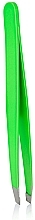 Beveled Tweezers "Neon Show", 4108, light green - Donegal Slant Tip Tweezers — photo N1