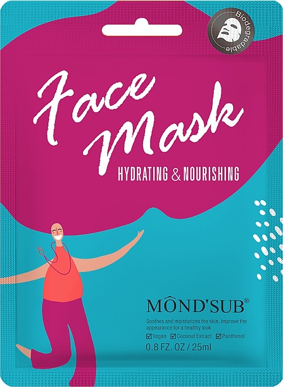 Coconut Water and Probiotic Moisturising & Nourishing Face Mask - Mond'Sub Hydrating & Nourishing Face Mask — photo N1