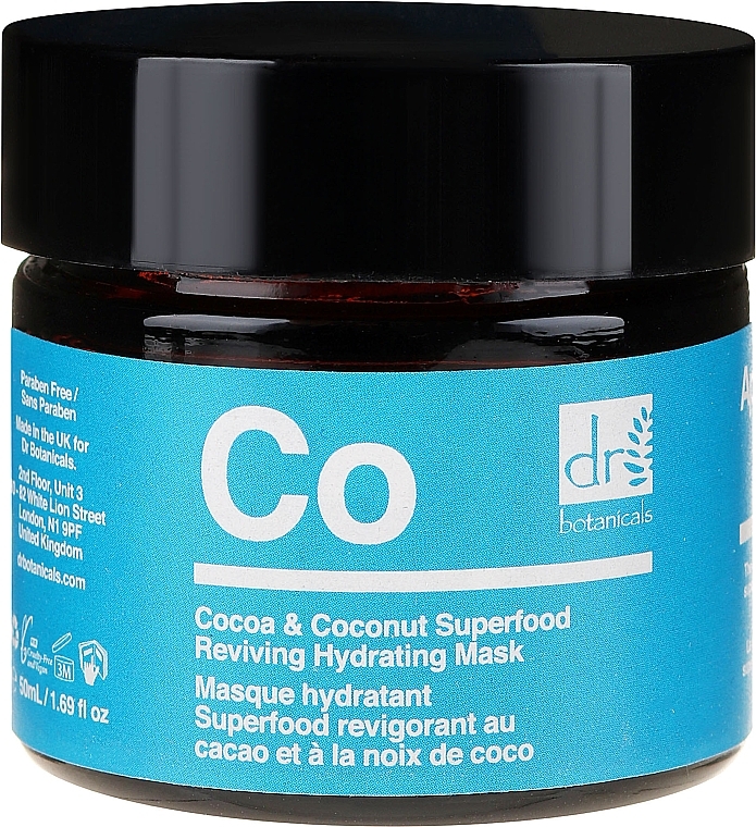 Moisturizing Face Mask - Dr. Botanicals Cocoa & Coconut Superfood Reviving Hydrating Mask — photo N6