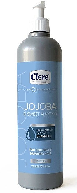 Clere Jojoba & Sweet Almond Shampoo - Nettle & Grape Shampoo for Coloured and Damaged Hair — photo N1