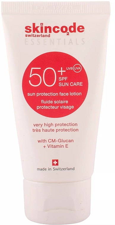 Face Sun Lotion - Skincode Essentials Sun Protection Face Lotion SPF 50+ — photo N1