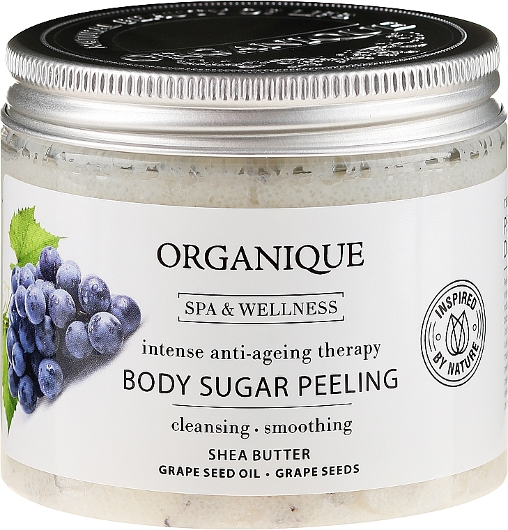 Anti-Aging Body Sugar Peeling - Organique Spa Therapies Grape Sugar Peeling — photo N4