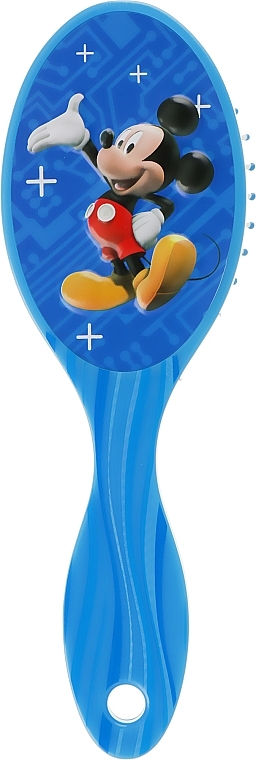 Kids Hair Brush, 7035 "Mickey Mouse", light blue - La Rosa — photo N3