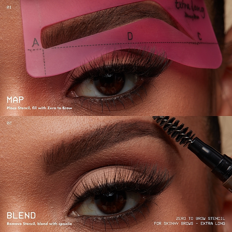 Eyebrow Stencils, thin - NYX Professional Makeup Zero To Brow — photo N11