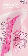 Fragrances, Perfumes, Cosmetics Disposable Razor with 2 Blades, 5 pcs - Wilkinson Sword Duplo Beauty