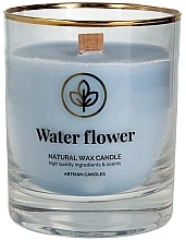 Fragrances, Perfumes, Cosmetics Decorative Candle in Glass, 8x9.5cm - Artman Organic Water Flower