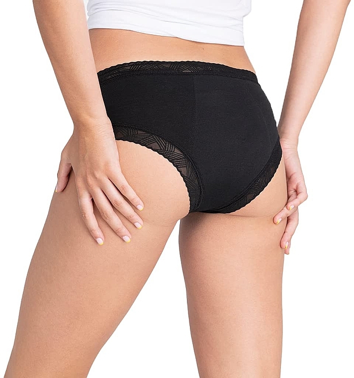 Menstrual Panties, black - Platanomelon Kiwitas Doble Blonda Menstrual Briefs — photo N2