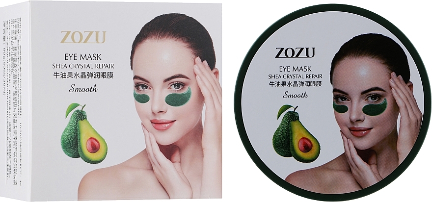 Hydrogel Eye Patch with Avocado Extract & Shea Butter - Zozu Eye Mask Shea Crystal Repair Smooth — photo N7