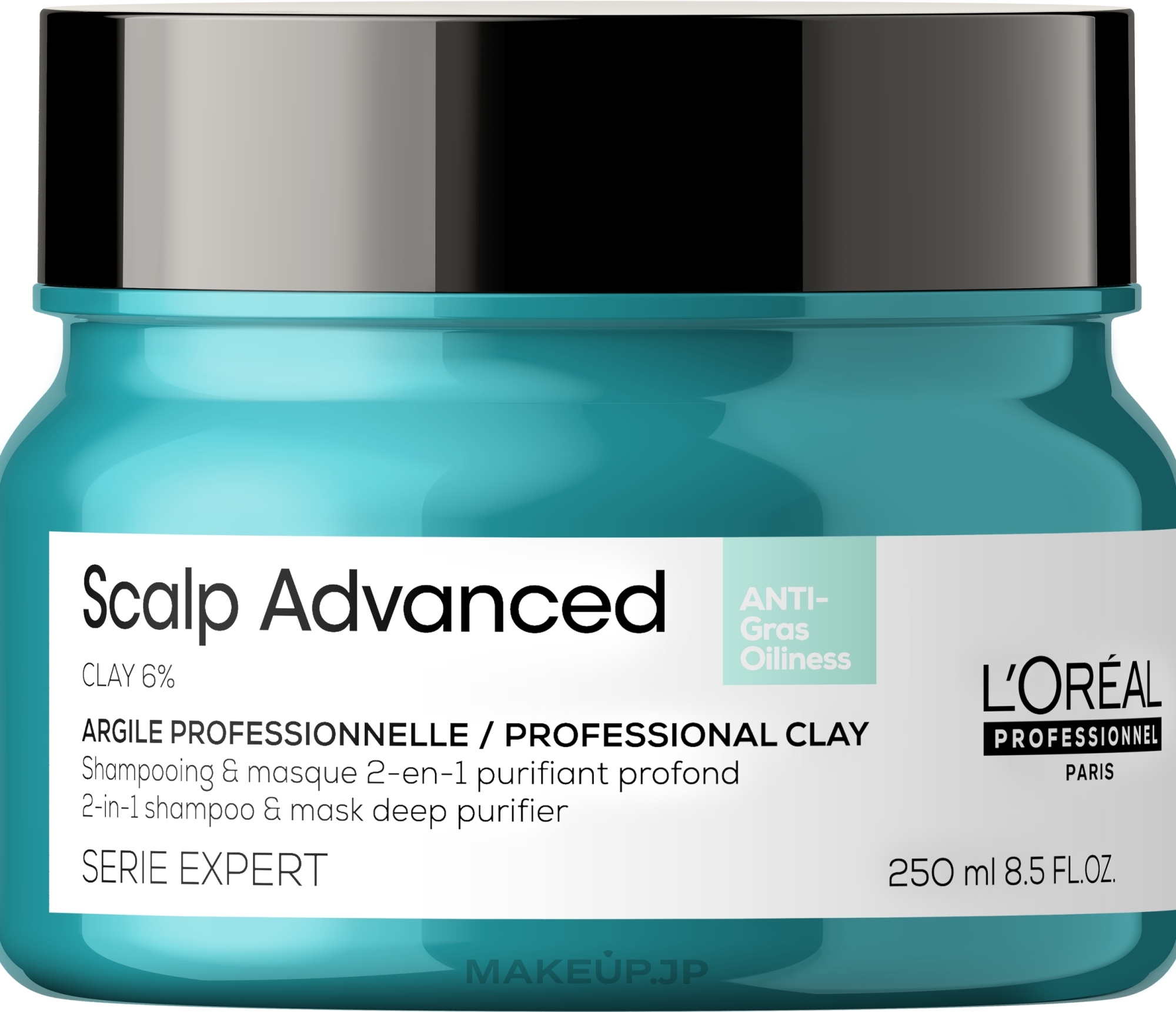 Deep Scalp Cleansing Clay - L'Oreal Professionnel Scalp Advanced Anti-Oiliness 2 In 1 Deep Purifier Clay — photo 250 ml