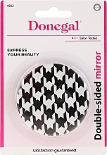 Fragrances, Perfumes, Cosmetics Compact Mirror 4502, Double-Sided, black and white - Donegal Mirror