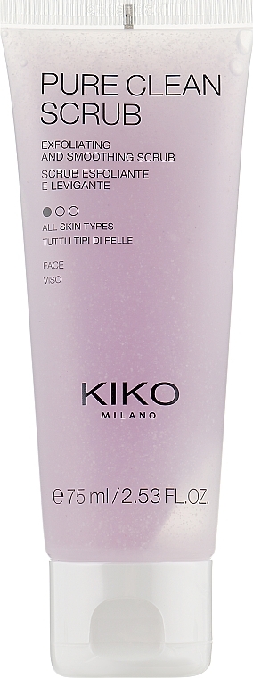 Smoothing Face Scrub - Kiko Milano Pure Clean Scrub Exfoliating & Smoothing — photo N2