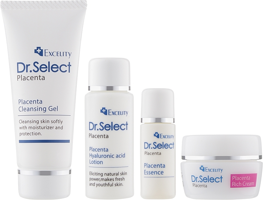 Set - Dr.Select Excelity Placenta (serum/5ml + cr/8g + lotion/15ml + sh/gel/15ml) — photo N1