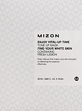 Fragrances, Perfumes, Cosmetics Brightening Lemon Facial Sheet Mask - Mizon Enjoy Vital-Up Time Tone Up Mask