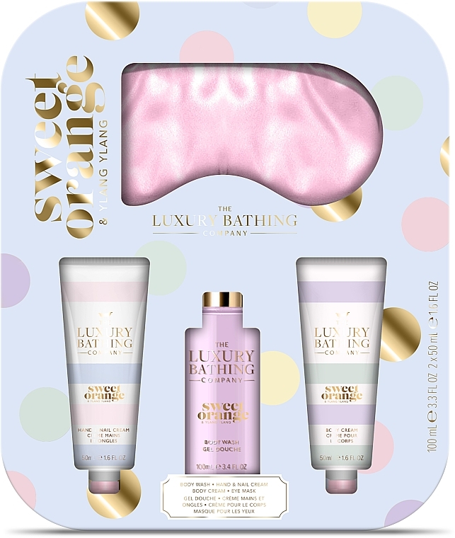 Set - Grace Cole The Luxury Bathing Nourishing Delights Set (b/cr/50 ml + h/cr/50 ml + acc/1 pcs + sh/gel/100 ml) — photo N1