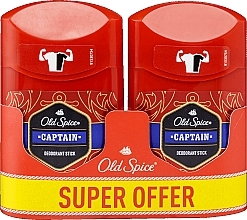 Deodorant Stick, 2x50ml - Old Spice Captain Stick — photo N1