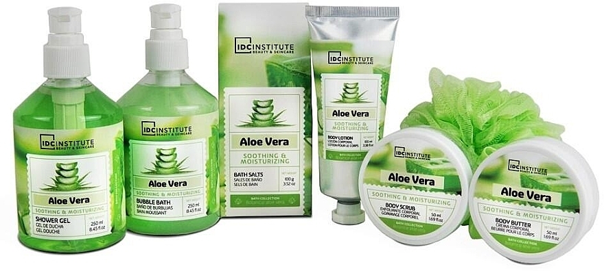 Set, 7 products - IDC Institute Aloe Vera Complete Bath — photo N2