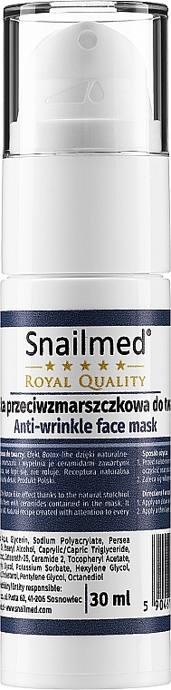 Active Anti-Wrinkle Botox Mask - Snailmed Royal Quality Anti-Wrinkle Face Mask — photo N1