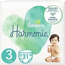 Diapers, size 3 (6-10 kg), 31 pcs - Pampers Harmonie — photo N2