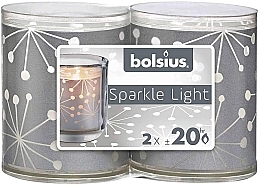 Fragrances, Perfumes, Cosmetics Holders with Candles - Bolsius Sparkle Lights Crystal Silver Candle