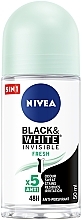 Roll-on Deodorant Antiperspirant "Black & White Invisible Protection" - NIVEA Invisible Fresh Antyperspirant — photo N10