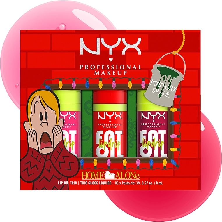 NYX Professional Makeup Home Alone Fat Oil Lip Drip Trio (3xlip/oil/4.8ml)	 - リップメイクアップキット — photo N3