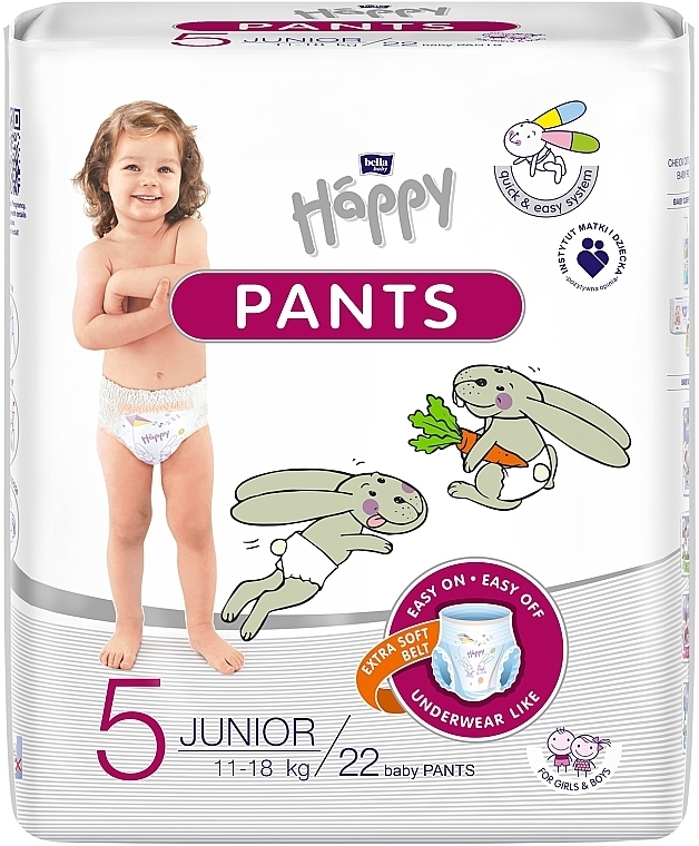 Baby Diapers 11-18 kg, size 5, 22 pcs - Bella Baby Happy — photo N1