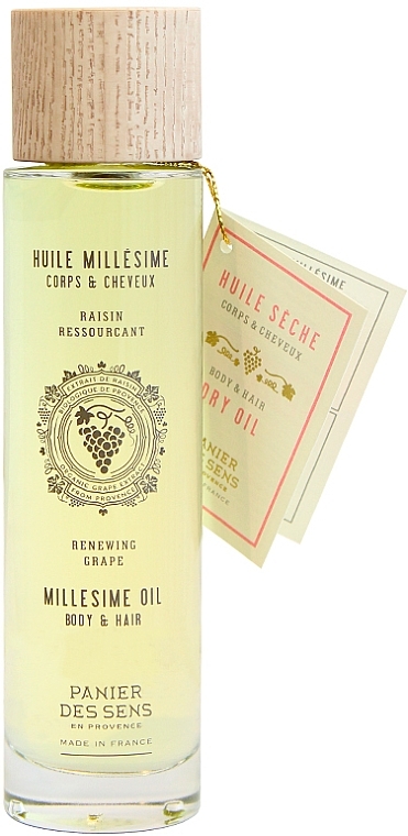 White Grape Body & Hair Dry Oil - Panier Des Sens Renewing Grape Millesime Oil Body & Hair — photo N1