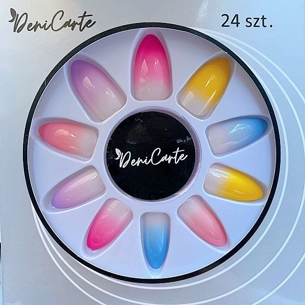 Fake Nails, ombre, 24 pcs. - Deni Carte 3285 — photo N1