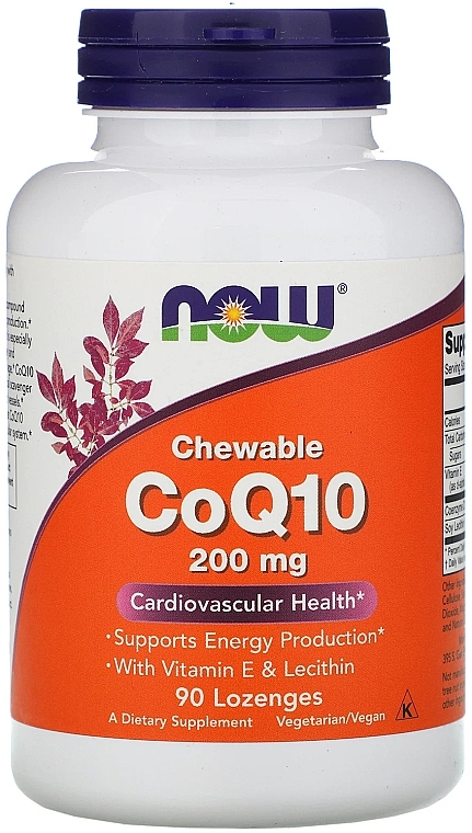 Coenzyme Q10, 90 lozenges - Now Foods CoQ10 With Vitamin E & Lecithin — photo N5