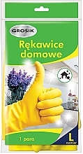 Fragrances, Perfumes, Cosmetics Household Rubber Gloves, size L - Grosik