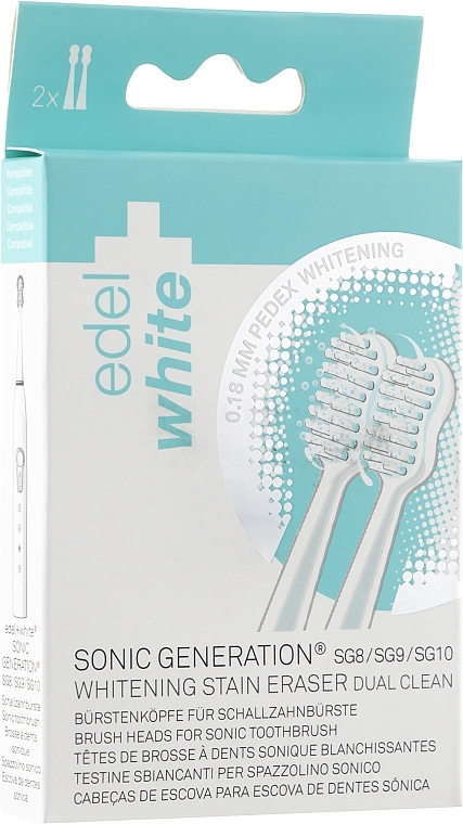 Whitening Sonic Toothbrush Heads, EW-SG2W - Edel+White Sonic Generation Dual Clean — photo N1