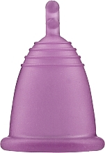 Menstrual Cup with Stem, M-size, purple - MeLuna Soft Menstrual Cup Stem — photo N3