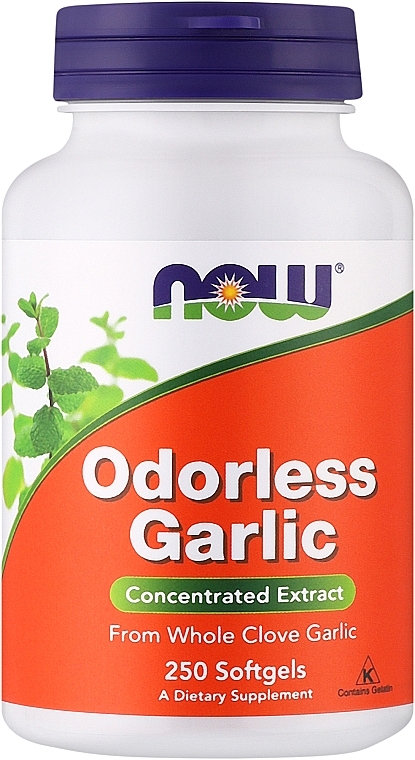 Odorlees Garlic Extract, softgels - Now Foods Odorlees Garlic Softgels — photo N1