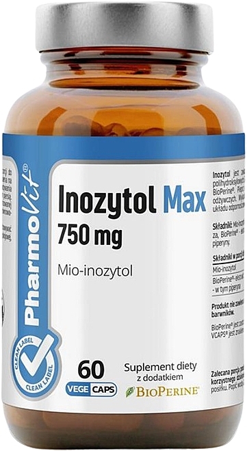 Dietary Supplement 'Inozytol Max' - Pharmovit Clean Label Inozytol Max 750 Mg — photo N1