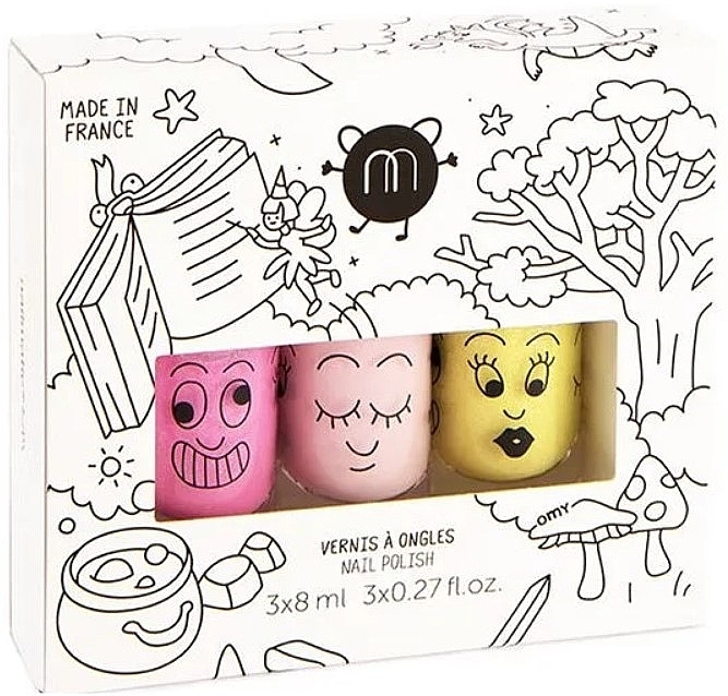 Set - Nailmatic Magic Forest D Kids Set (nail/polish/3x8ml) — photo N1