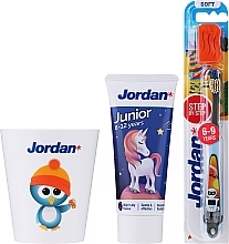 Fragrances, Perfumes, Cosmetics Set "Penguin 2" - Jordan Junior (toothpaste/50ml + toothbrush/1pc + cup)