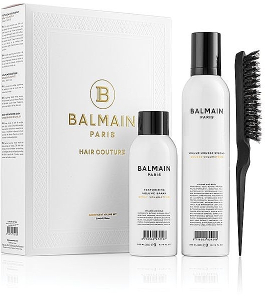 Set - Balmain Magnificent Volume Set FW23 (h/spray/200ml + h/foam/300ml + h/brush) — photo N1