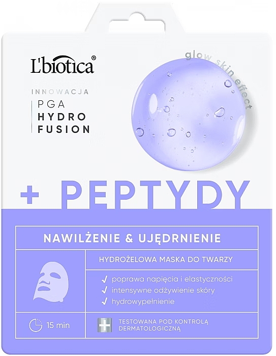Peptide Hydrogel Face Mask - L'biotica PGA Hydro Fusion + Peptydy — photo N1