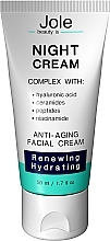 Repairing Night Cream with Hyaluronic Acid, Peptide & Ceramide Complex - Jole Night Cream Anti-Aging Facial Cream — photo N1