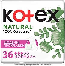 Fragrances, Perfumes, Cosmetics Panty Liners, 36 pcs - Kotex Natural Normal+