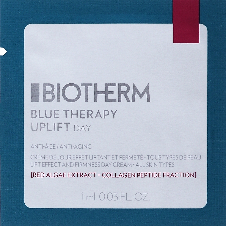 Anti-Wrinkle Lifting Cream - Biotherm Blue Therapy Red Algae Uplift Day Cream (sample) — photo N1