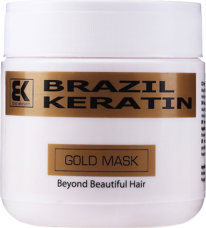 Repair Mask for Damaged Hair - Brazil Keratin Anti Frizz Gold Mask — photo N3