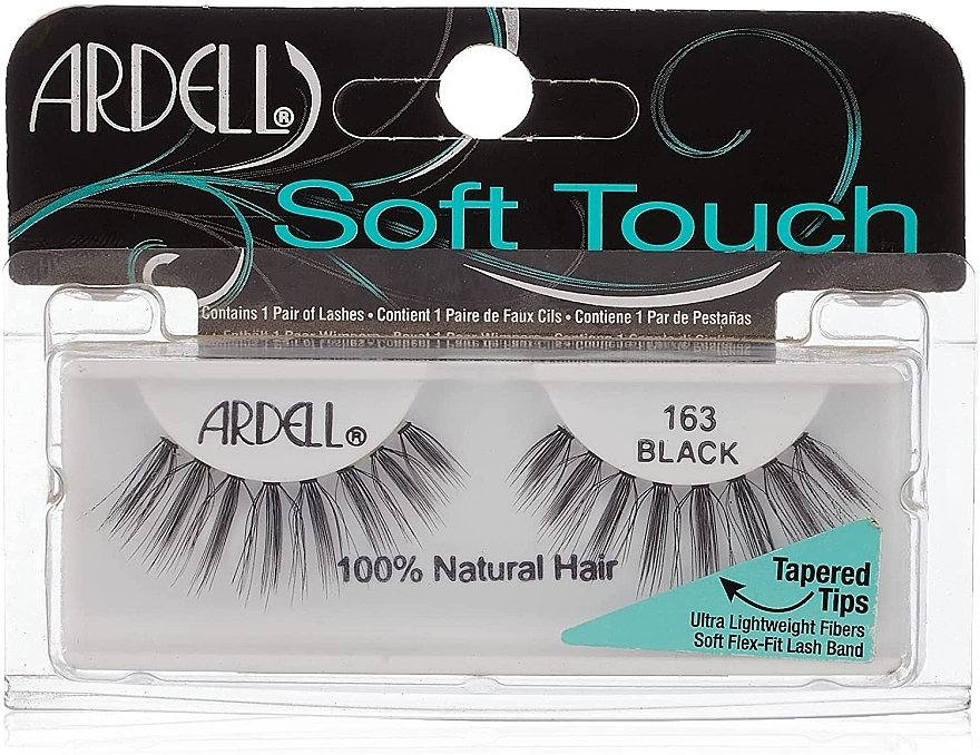 False Lashes - Ardell Soft Touch Eye Lashes Black 163 — photo N1