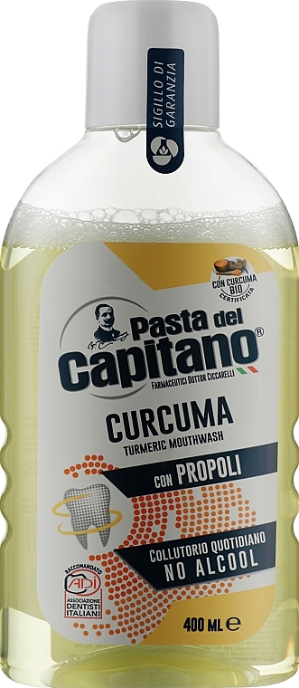 Turmeric & Propolis Mouthwash - Pasta Del Capitano Turmeric & Propolis — photo N1