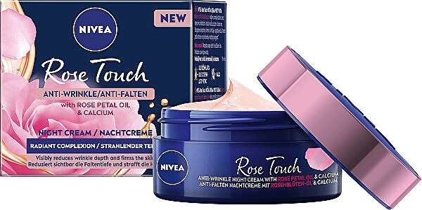 Anti-Wrinkle Night Cream - Nivea Rose Touch Anti-Wrinkle Night Cream — photo N2