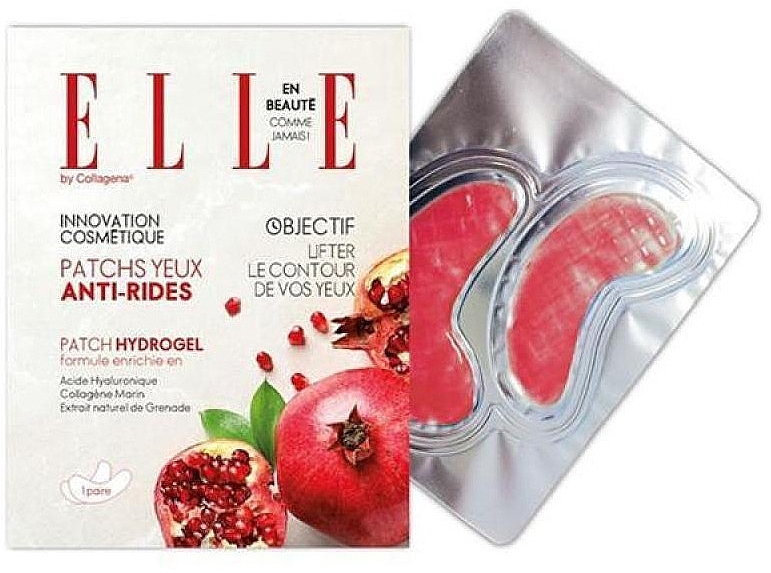 Hydrogel Patch with Pomegranate Extract - Elle By Collagena Pomegranate Anti-Wrinkle Hydrogel Patches — photo N2