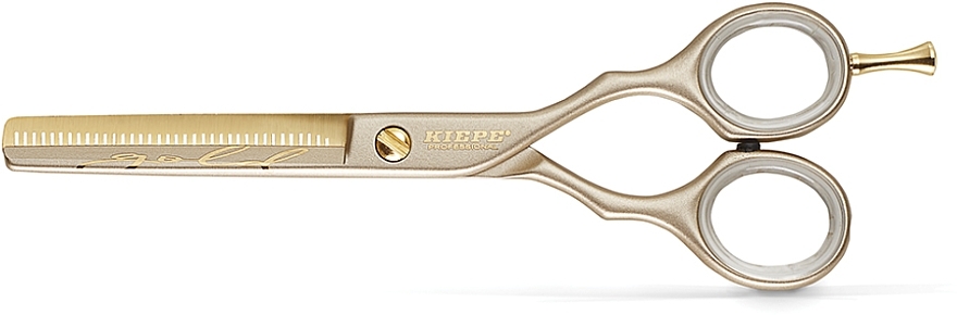Thinning Scissors with Half Blade, golden - Kiepe Scissors Blending Luxury Gold-Gold 5,5 — photo N1