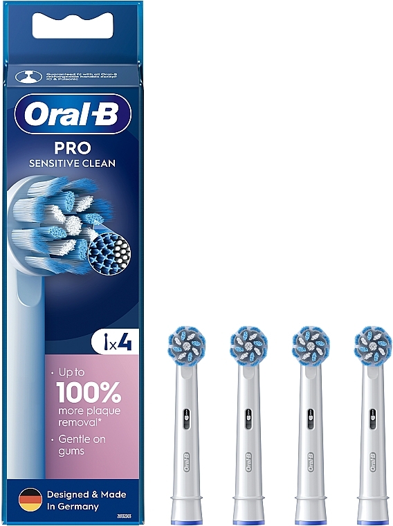 Replacement Head for Electric Toothbrush, 4 pcs - Oral-B Oral-B Sensitive Clean — photo N1